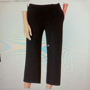 J. Jill Wearever Collection Full-leg‎ Cropped Pants Black (L P)